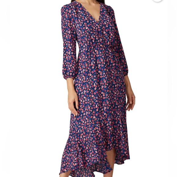 J. Crew Midi Wrap Multicolored Floral Dress - Picture 1 of 6